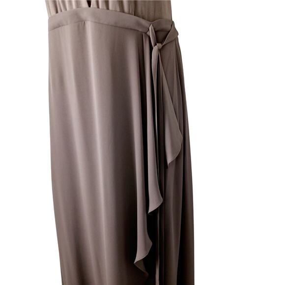 BCBGMaxazria SZ 8 Angeline Halter Evening Formal Dress Spanish Moss NWOT - Picture 4 of 7